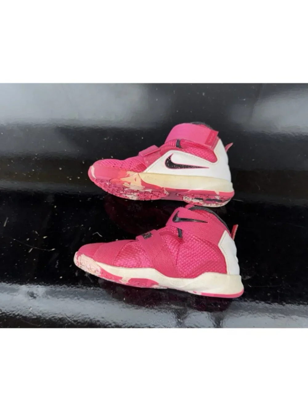 Nike LeBron Soldier 9 TD Boys Baby Infant Athletic Shoes Size 7C Pink White
